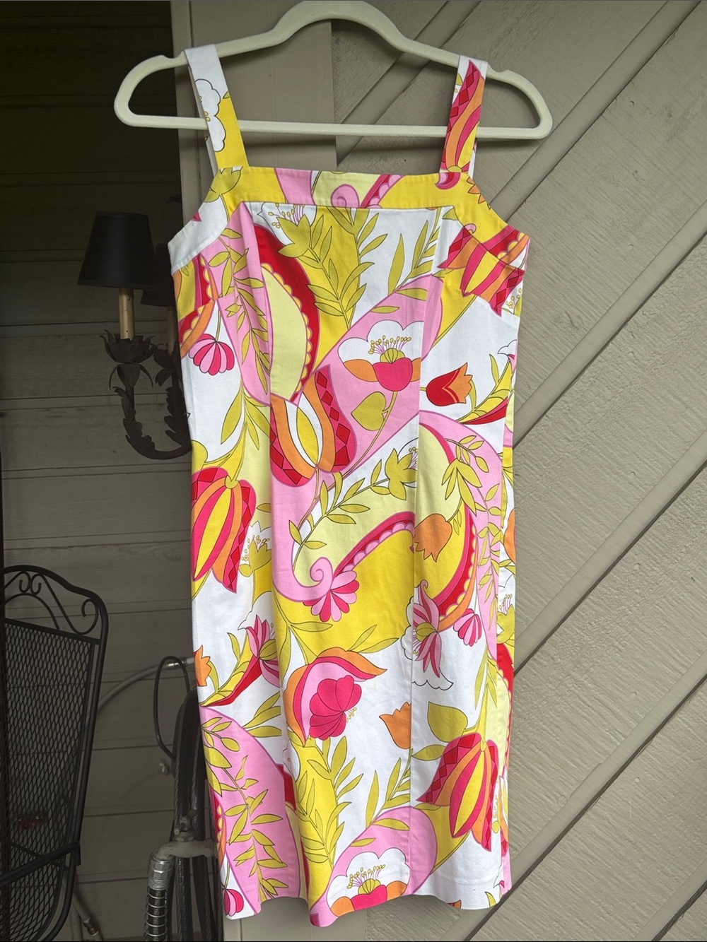 Tori Richard Honolulu Vintage Tropical Print Dress - Yellow & Pink